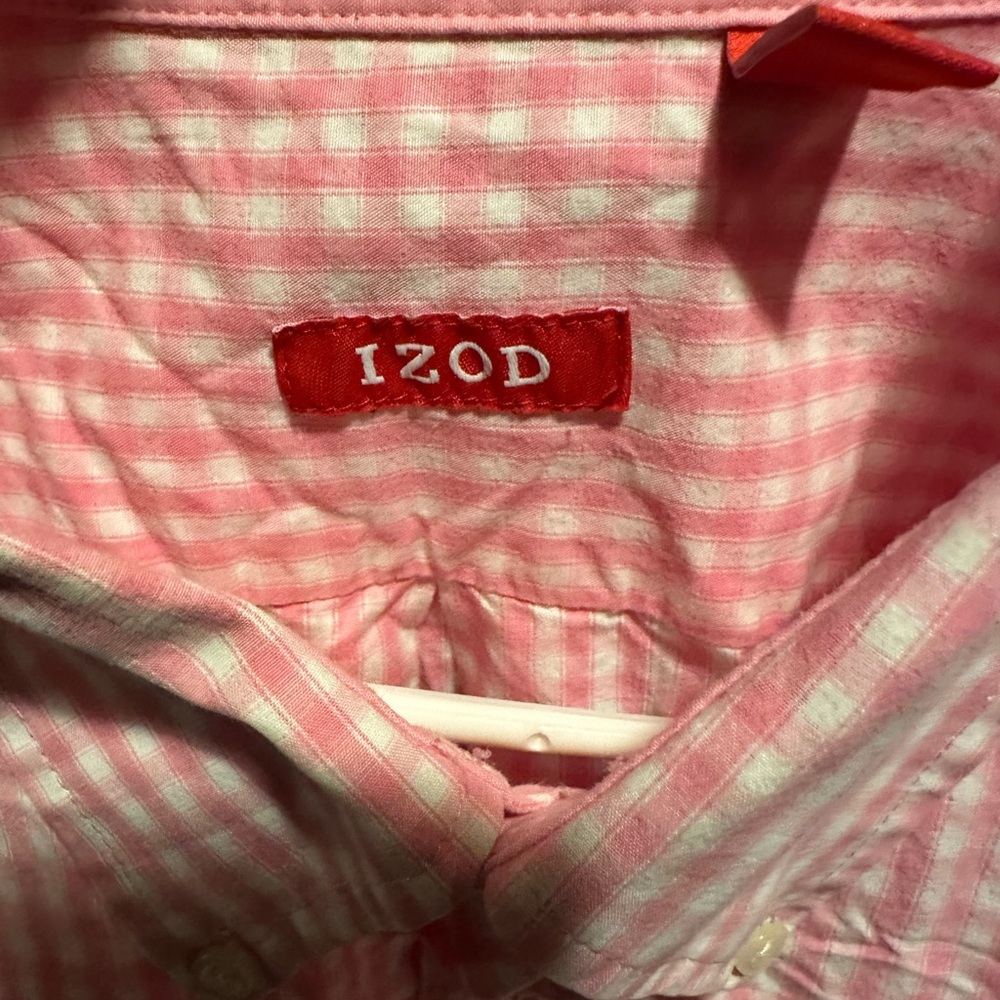 IZOD Pink Checkered Men's Shirt